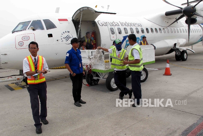 Pesawat ATR72-600. (ilustrasi) 