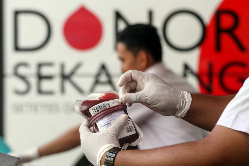 Ilustrasi. Pasokan darah di Palang Merah Indonesia (PMI) yang diperoleh dari berbagai instansi kembali normal setelah sempat menurun drastis akibat pandemi Covid-19.