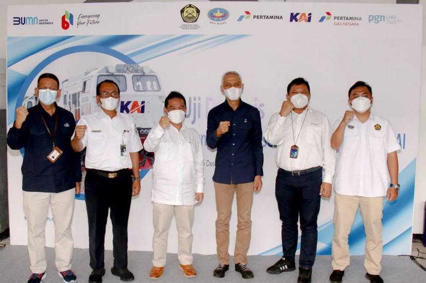 PGN dan KAI Uji Jalan Kereta Api Berbasis LNG, Kamis (16/12). Uji Dinamis merupakan salah satu rangkaian dari Pilot Project guna mengurangi penggunaan solar bersubsidi.  