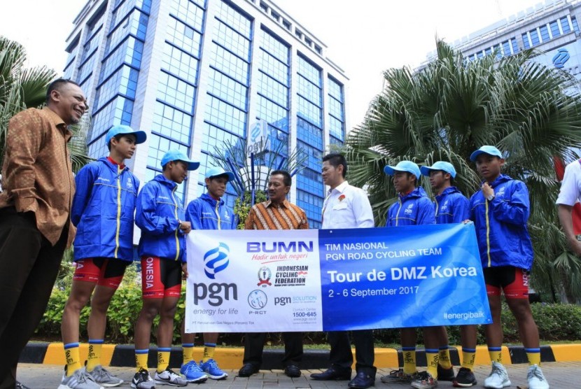 PGN melepas tim balap sepeda nasional untuk mengikuti kejuaraan sepeda internasional Tour de DMZ di Korea Selatan pada 2 hingga 6 September.