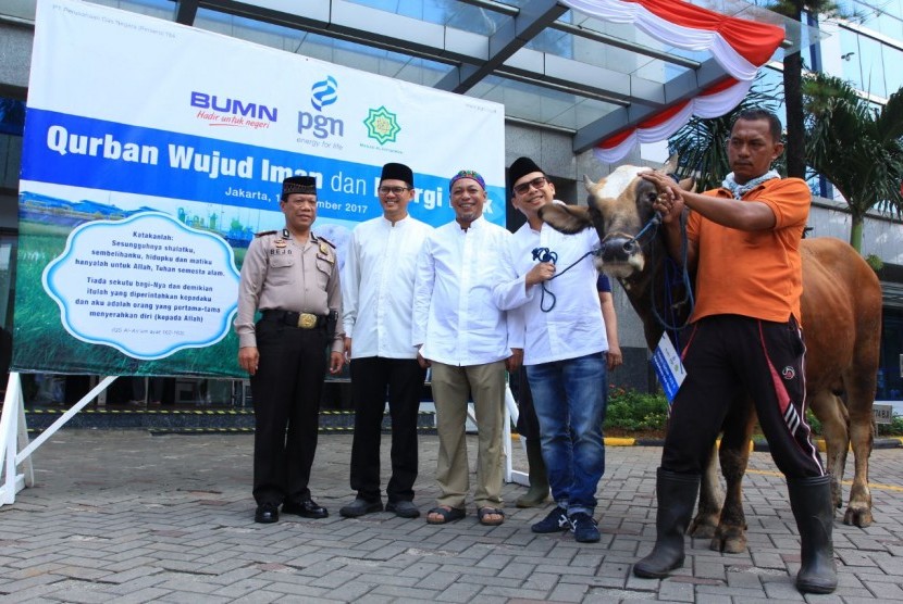 PGN menyerahkan 605 hewan kurban, Jumat (1/9).