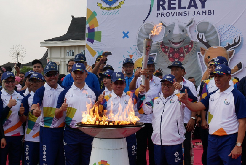 PGN turut serta memeriahkan torch relay Asian Games 2018 di Jambi.