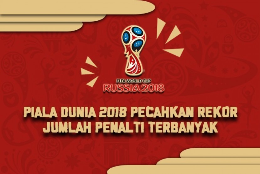 Piala Dunia 2018 menciptakan rekor penalti terbanyak.