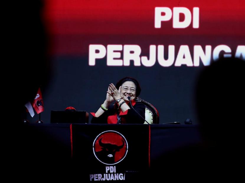Pidato Ketua Umum PDI Perjuangan Megawati Sukarnoputri dalam ulang tahun PDI Perjuangan ke-50 beberapa waktu lalu. Berdasarkan survei LSI Denny JA, PDIP akan bisa mencetak hattrick kemenangan pemilu jika mengusung capres populer. (ilustrasi)