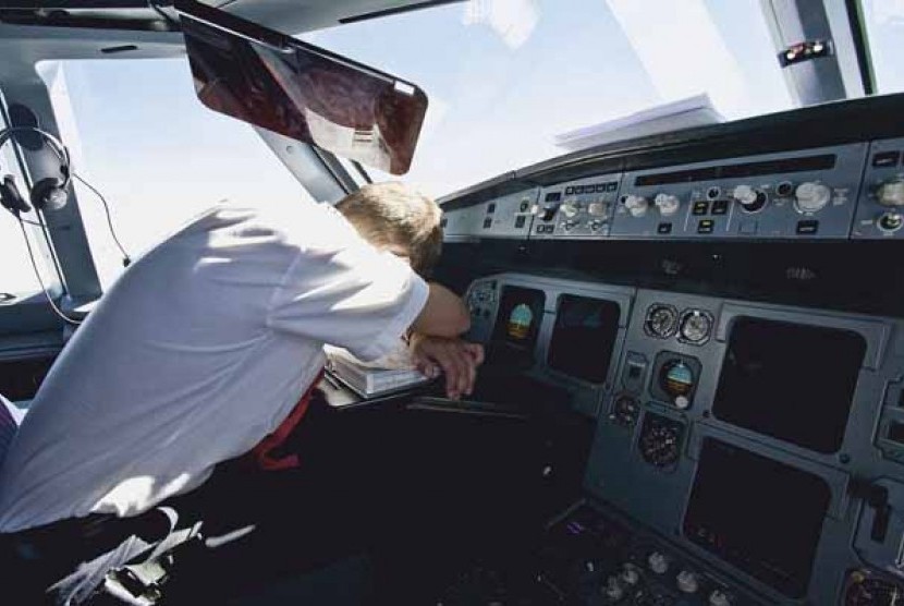Pilot tidur siang dalam penerbangan (ilustrasi)