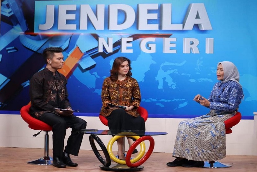 Pimpinan Baznas RI Bidang Pendistribusian dan Pendayagunaan, Saidah Sakwan di acara Talkshow tentang zakat di sebuah stasiun televisi, Kamis (20/4/2023).
