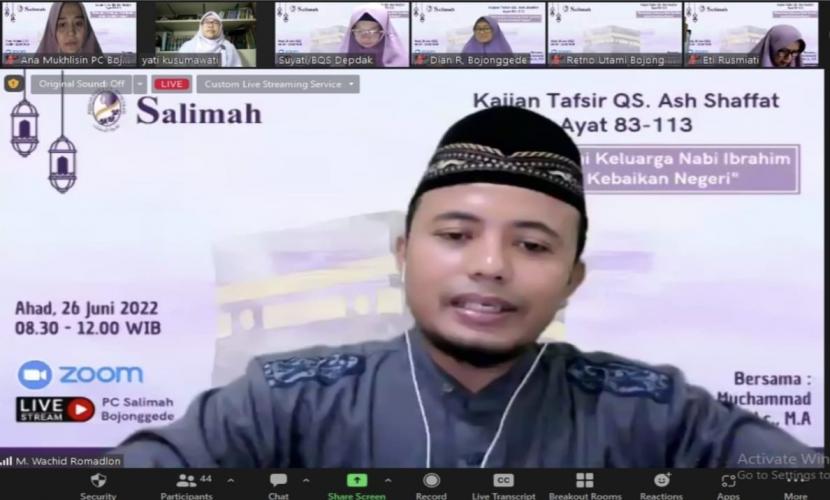 Pimpinan Cabang Persaudaraan Muslimah (PC Salimah) Bojonggede, kabupaten Bogor, kembali menyelenggarakan kajian tafsir Qur