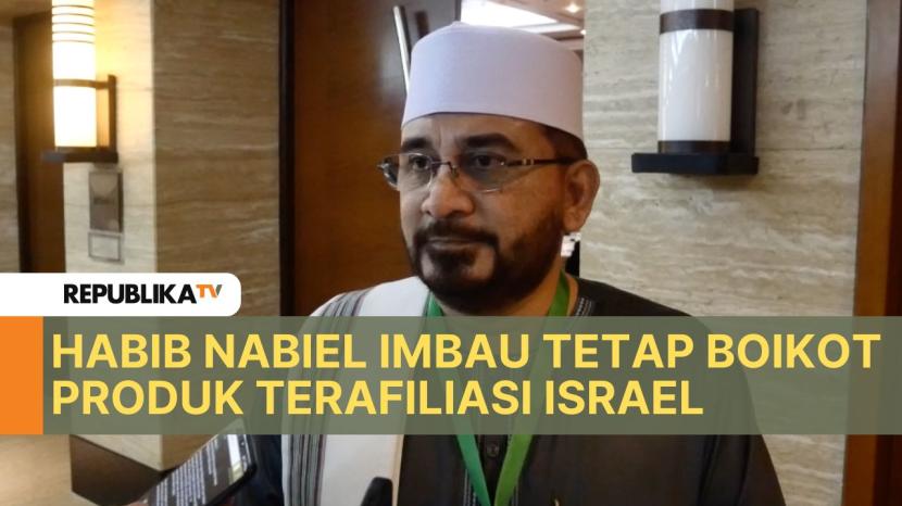 Pimpinan Majelis Rasulullah, Habib Nabiel Al Musawa mengimbau kepada umat muslim untuk tetap boikot produk terafiliasi dengan Israel. 