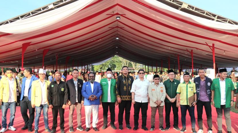 Pimpinan Organisasi Kepemudaan Deklarasi Pemuda Negarawan Lintas Agama di Medan, Jumat (29/7/2022)