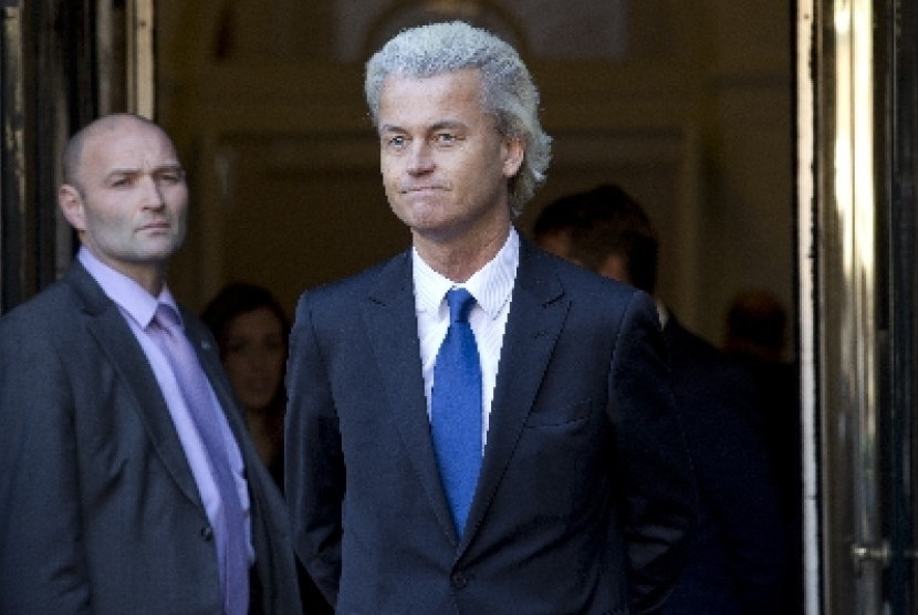 Pimpinan Partai Kebebasan Belanda (PPV) Geert Wilders.