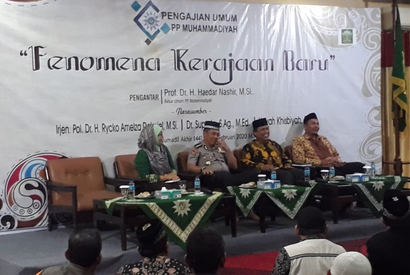 Pimpinan Pusat Muhammadiyah menggelar pengajian umum di gedung Pusat Dakwah Muhammadiyah, Jalan Menteng Raya, Jakarta Pusat, Jumat (14/2). 