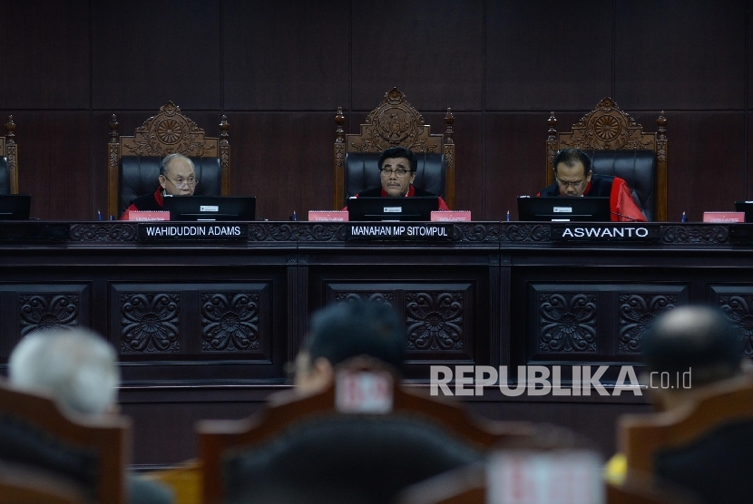 Suasana sidang di Mahkamah Konstitusi (MK). (Ilustrasi)