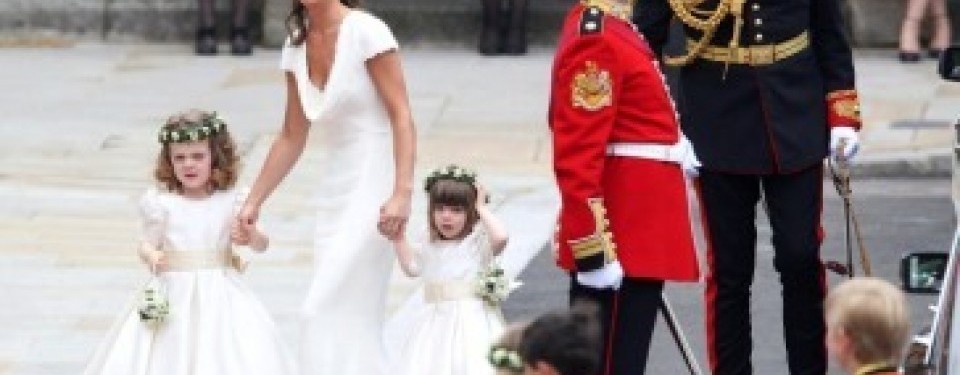 Pippa Middleton saat menjadi bridemaids dalam upaca pernikahan Pangeran William dan Kate Middleton
