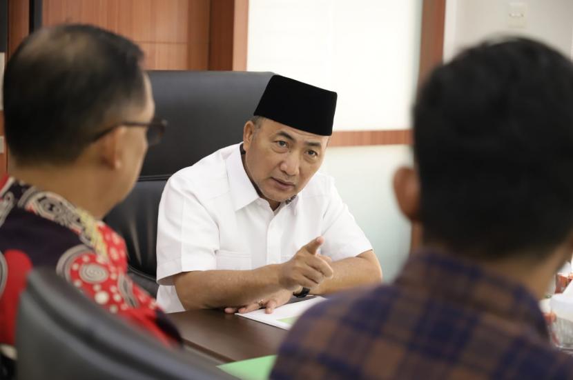 Pj Bupati Muba Apriyadi menerima Pengurus Koperasi Unicon Muba Indonesia.