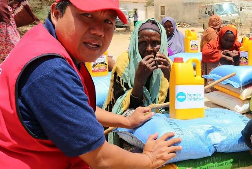PKPU Human Initiative membantu musibah kelaparan yang terjadi di Somalia.