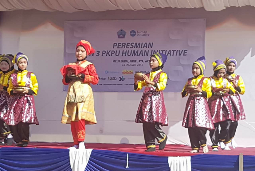 PKPU Human Initiative resmikan renovasi bangunan SDN 3 Meureudu, Pidie Jaya, pada Rabu (24/1).