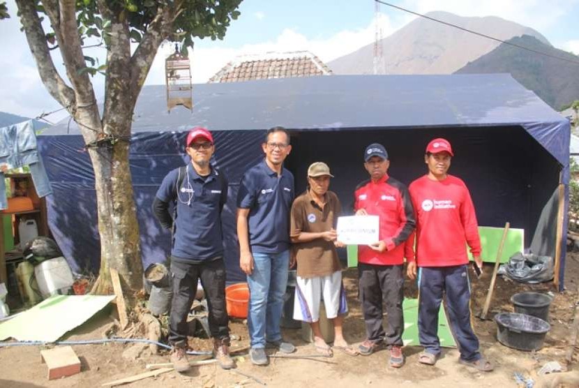 PKPU membangun rumah senyum di Lombok sebagai hunian sementara warga.