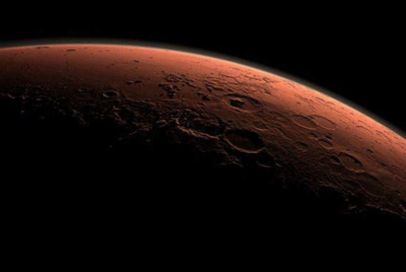 Mars Express Orbiter menangkap gambar Planet Mars yang sangat detail. (iustrasi)