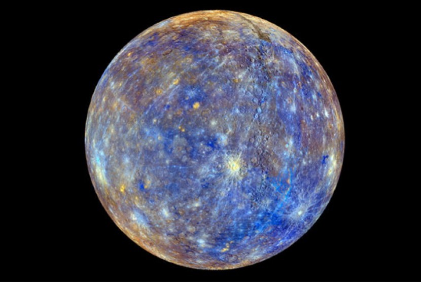 Planet Merkurius kini terus menyusut dan memunculkan kerutan di permukaannya/ilustrasi