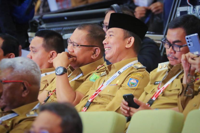 Plh Pj Bupati Musi Banyuasin Musni Wijaya, SSos, MSi, mengikuti Rapat Koordinasi Nasional (Rakornas) Kepala Daerah dan Forum Koordinasi Pimpinan Daerah (Forkopimda) di Sentul International Convention Centre (SICC) Kabupaten Bogor pada Selasa (17/1/2023).