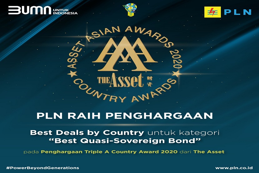  PLN berhasil meraih penghargaan dari Triple A Country Award 2020, Best Deals by Country untuk kategori “Best Quasi-Sovereign Bond” dari The Asset, sebagai institusi media keuangan dan investasi terkemuka yang berbasis di Asia. 