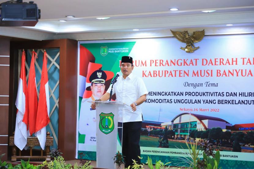 Plt Bupati Musi Banyuasin (Muba) Beni Hernedi membuka secara resmi kegiatan Forum Ferangkat Daerah, dalam rangka penyempurnaan rancangan awal Rencana Kerja Pemerintah Daerah (RKPD) Kabupaten Muba tahun 2023. 