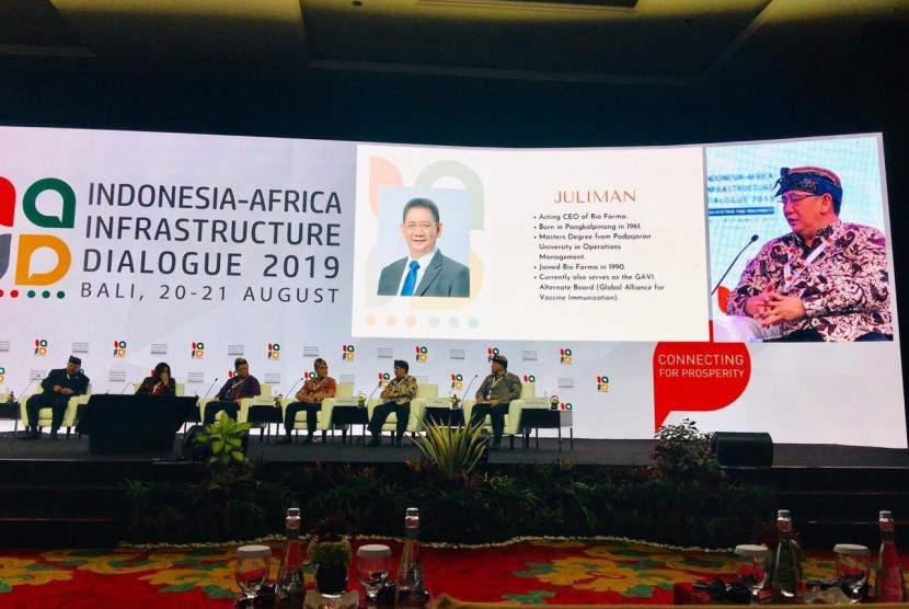 Plt Dirut Bio Farma, Juliman menjadi salah satu panelis dalam kegiatn Indonesia Africa Infrastructure Dialogue 2019 di Bali