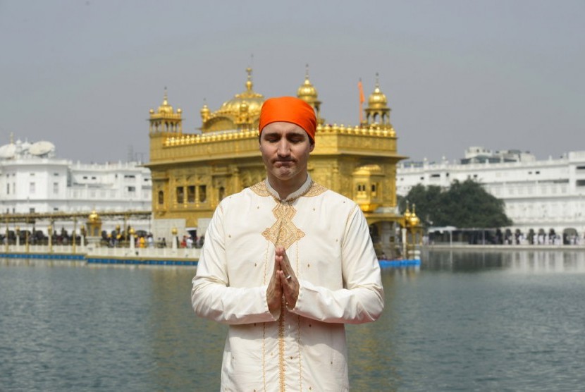 PM Kanada Justin Trudeau saat lawatan kerja di India.
