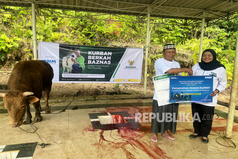 PNM bekerja sama dengan Badan Amil Zakat Nasional (BAZNAS) menyalurkan hewan kurban ke berbagai wilayah tertinggal, terdepan, dan terluar (3T). 