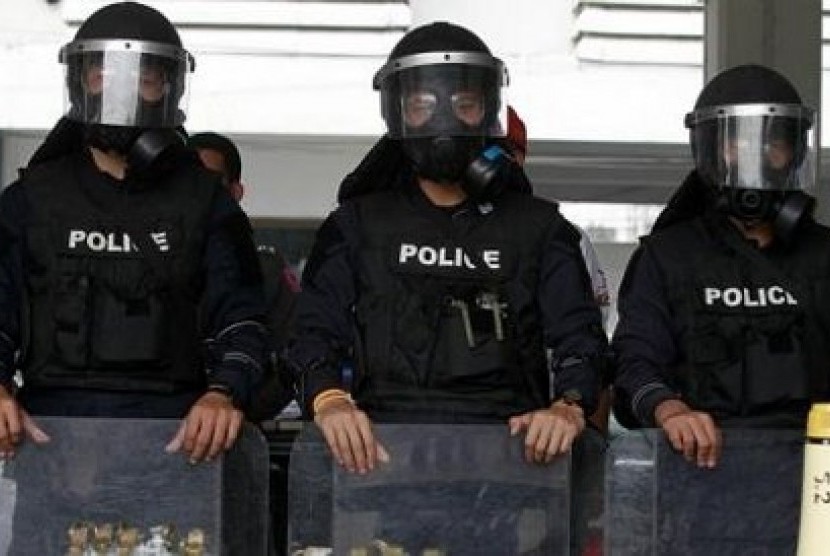 Polisi antihuru-hara Thailand bersiaga (ilustrasi)