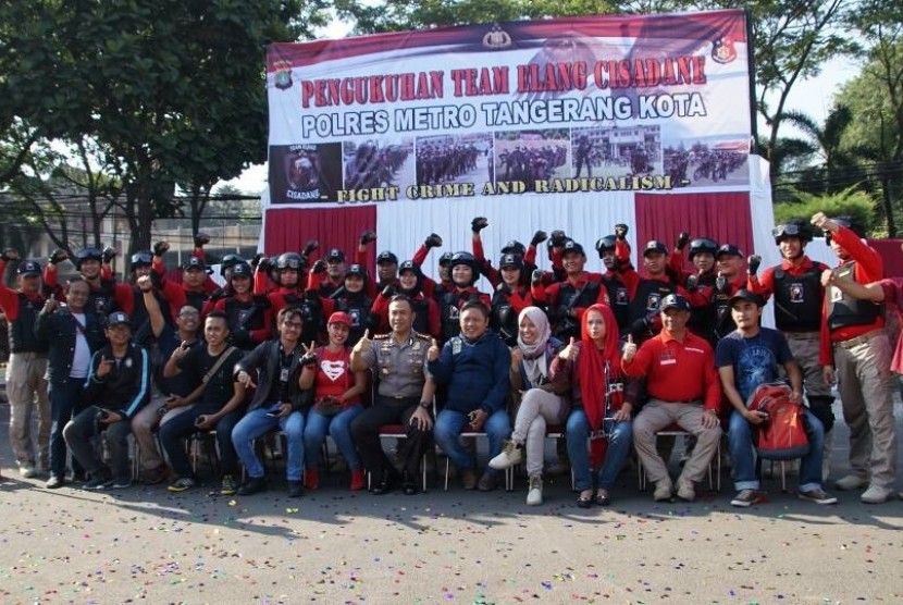 Polres Metro Tangerang Kota mengukuhkan Tim Elang Cisadane di Lapangan Mapolres Metro Tangerang Kota, Jumat (9/6) pagi. 