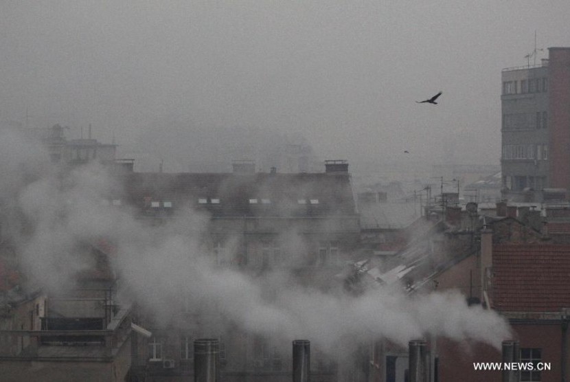 Polusi udara di Sarajevo, Bosnia dan Herzegovina.