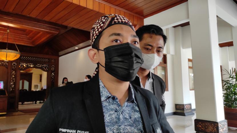 Ponxi Yoga Wiguna selaku ketua panitia Rakornas LBH Muhammadiyah usai melakukan silaturahim ke wali kota Solo. 