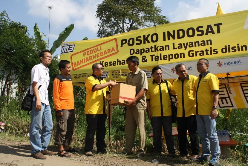 Posko Indosat di Karangkobar,Banjarnegara