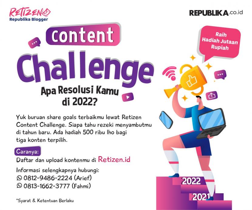 Poster Content Challenge 2022 Retizen dengan Tema Resolusi Kamu di 2022!