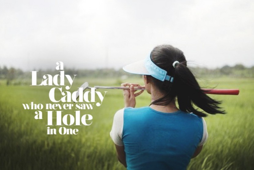 Poster film pendek karya sineas Indonesia, A Lady Caddy Who Never Saw a Hole in One, meraih penghargaan di Osaka, Jepang.