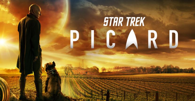 Poster film Star Trek: Picard. Produksi drama Paramount + ini terhenti setelah 50 kru dikabarkan positif Covid-19.