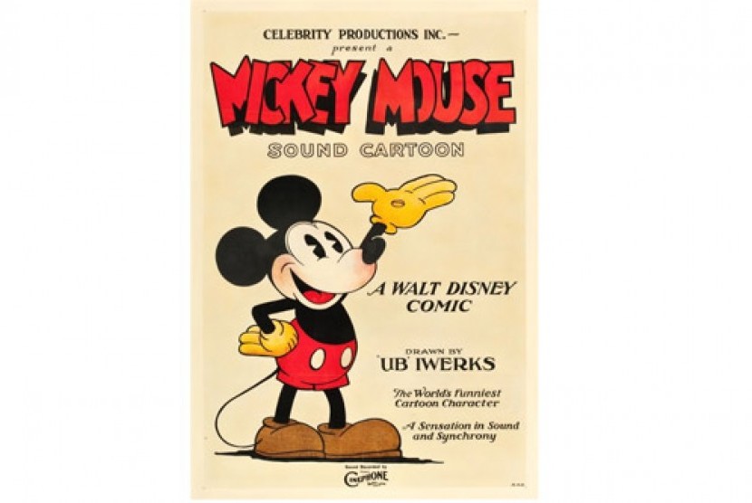 Poster langka Mickey Mouse.