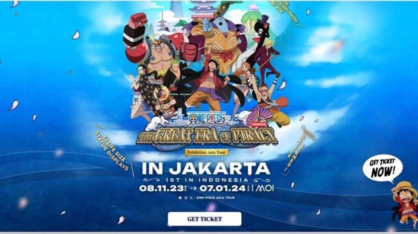 Poster pengumuman One Piece di Jakarta pada 8 November 2023 hingga 7 Januari 2024.