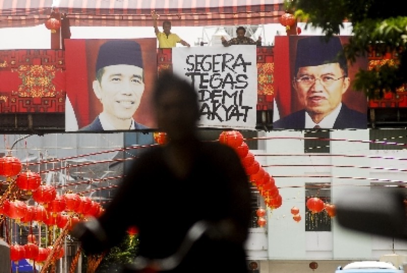 Poster Presiden Jokowi dan Wapres Jusuf Kalla.