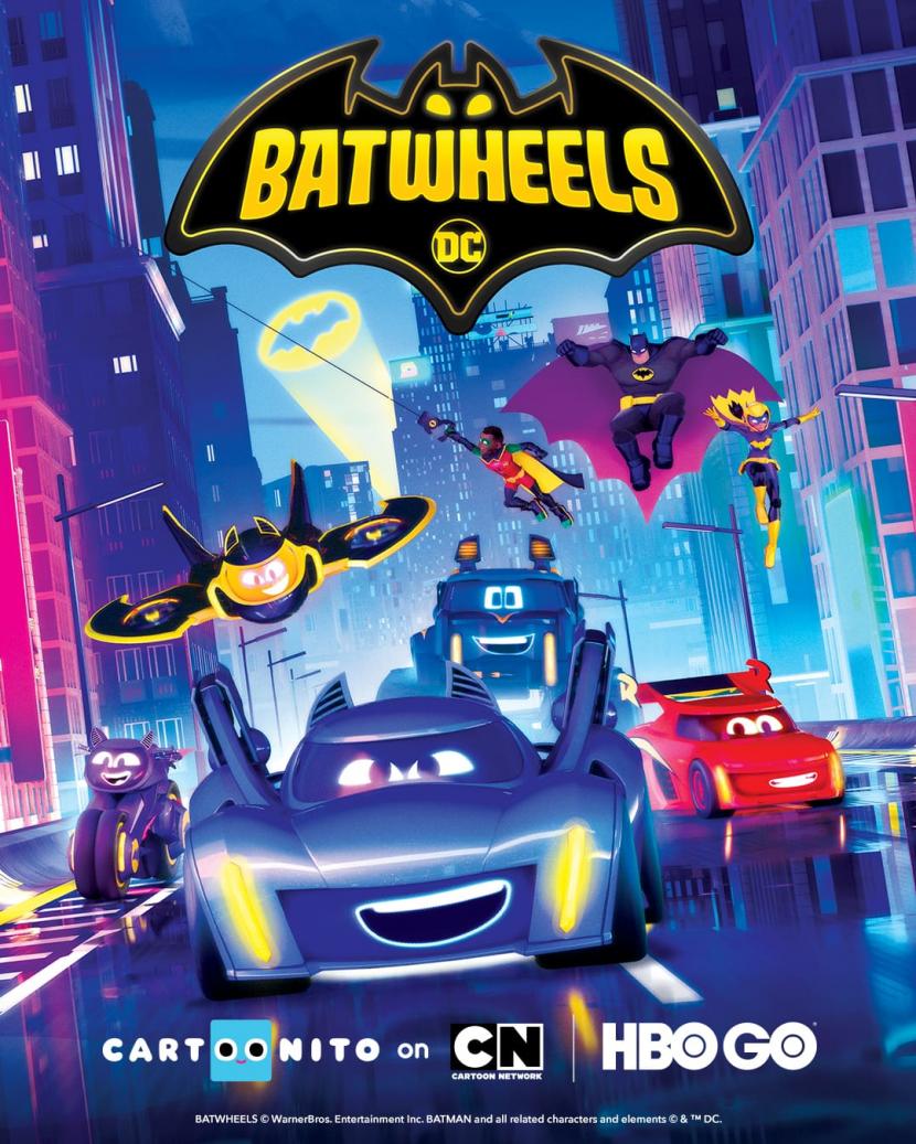 Poster serial Batwheels yang dijadwalkan rilis akhir 2022 di HBO GO.