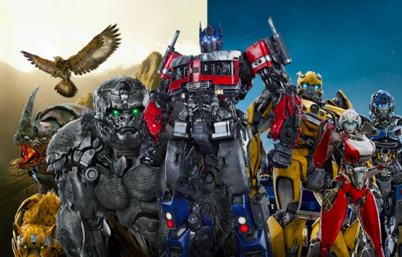 Poster Transformers: Rise Of The Beasts. Trailer film ini menampilkan perang sengit antara  Autobots dan Terrorcons. 