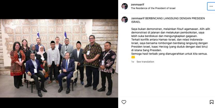 Postingan akun Zenmaarif