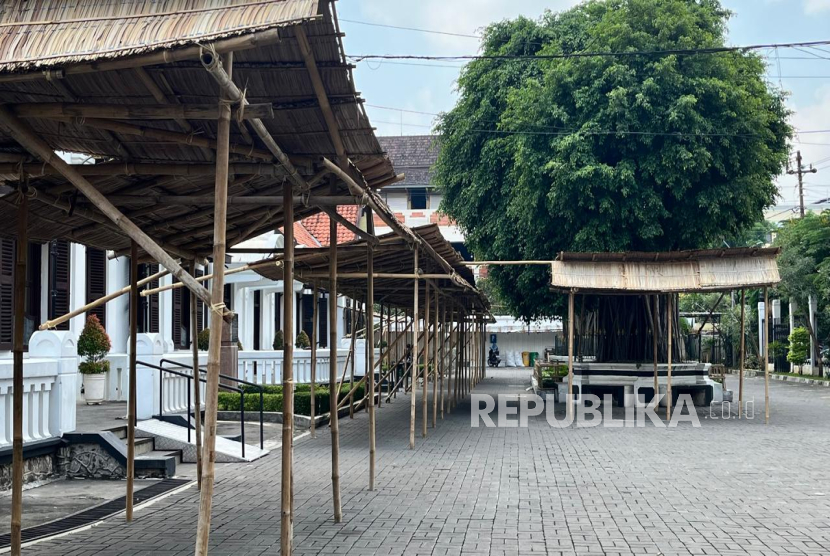 Potret gubuk-gubuk Pasar Kangen yang sudah siap digunakan. 