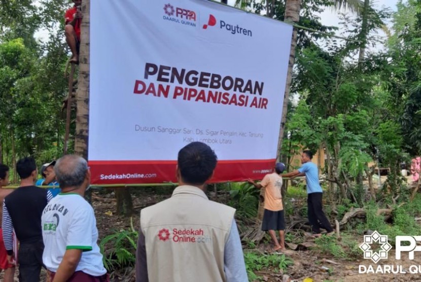 PPPA Daarul Qur’an melakukan pengeboran air dari sungai 