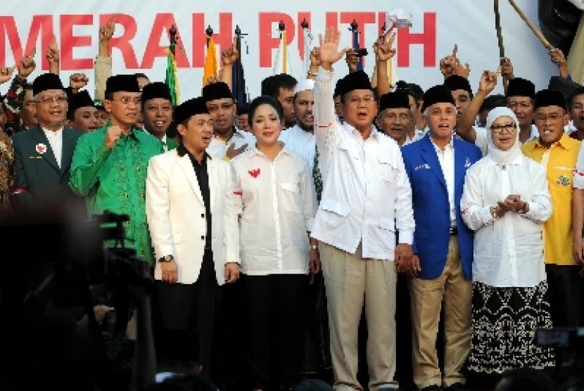 Prabowo berasama Koalisi Merah Putih