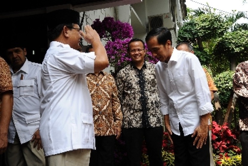 Prabowo Subianto dan Jokowi.