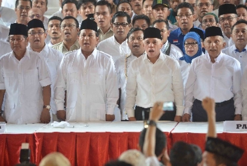 Prabowo Subianto dan mitra koalisi.