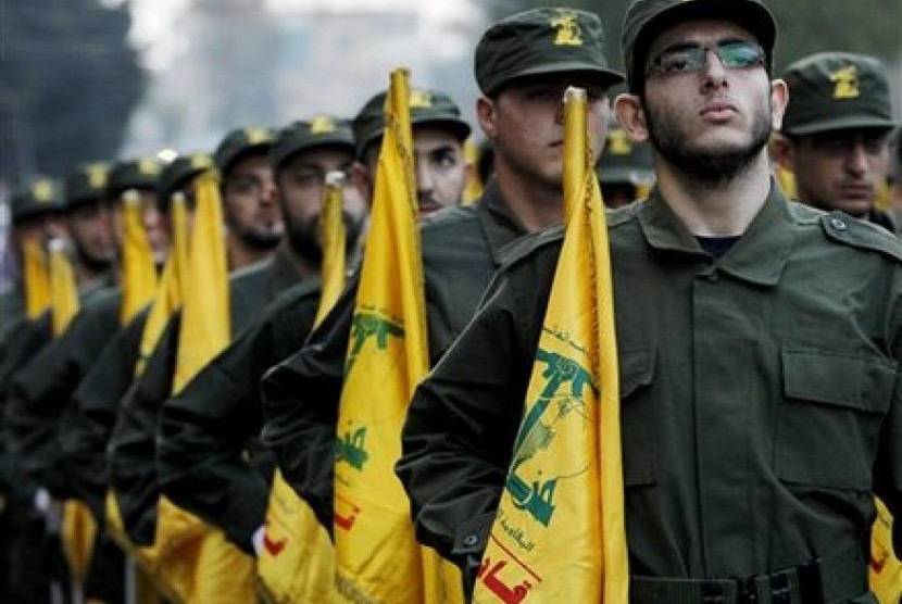 Prajurit Hizbullah. AS menolak kehadiran Hizbullah dalam pemerintahan baru Lebanon. Ilustrasi.