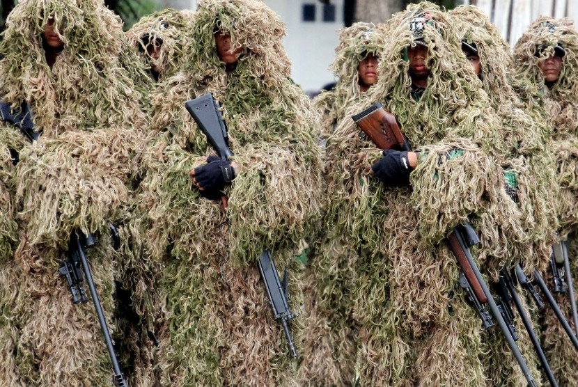 Pasukan khusus sniper dikerahkan untuk menjaga keamanan (ilustrasi).